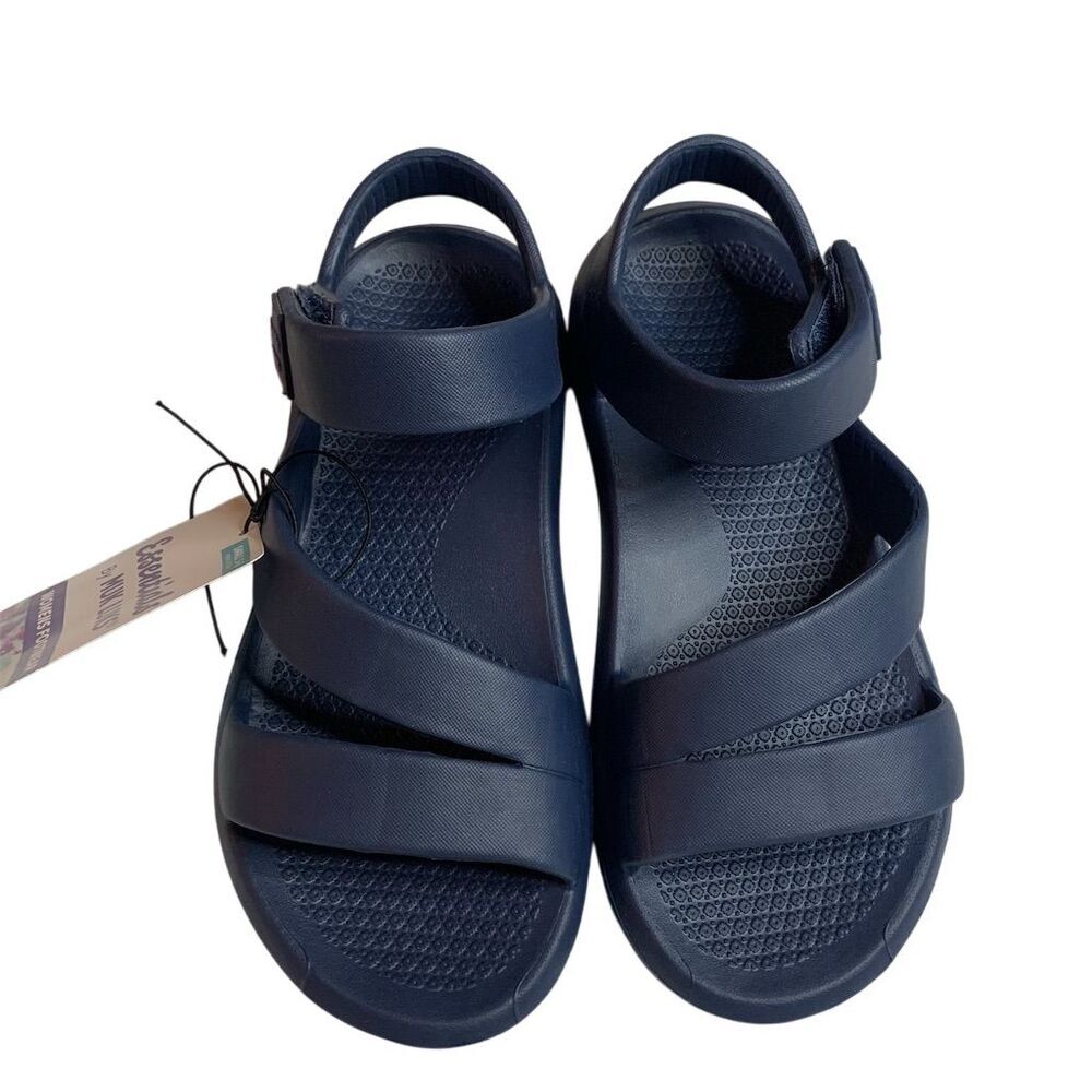 Muk Luks Women's Slide Sandals Atlantic‎ Blue Casual